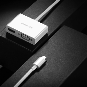 UGREEN USB-C TO HDMI + VGA CONVERTER (WHITE)