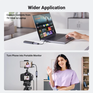 UGREEN USB-C+A 2.0 MALE VIDEO CAPTURE DEVICE TO HDMI FEMALE 1080P@30HZ