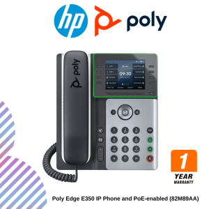 Poly Edge E350 IP Phone and PoE-enabled (82M89AA)