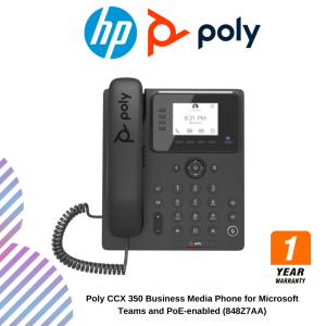Poly CCX 350 Business Media Phone for Microsoft Teams and PoE-enabled (848Z7AA)