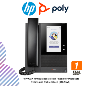 Poly CCX 400 Business Media Phone for Microsoft Teams and PoE-enabled (848Z8AA)