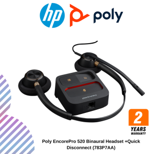 Poly EncorePro 520 Binaural Headset +Quick Disconnect (783P7AA)