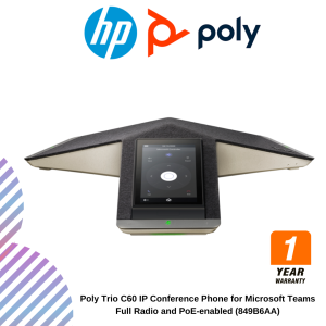 Poly Trio C60 IP Conference Phone for Microsoft Teams Full Radio and PoE-enabled (849B6AA)