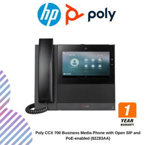 Poly CCX 700 Business Media Phone with Open SIP and PoE-enabled (82Z83AA)