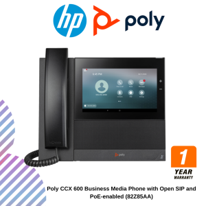 Poly CCX 600 Business Media Phone with Open SIP and PoE-enabled (82Z85AA)