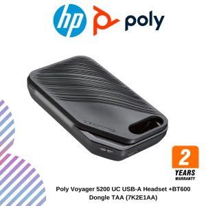 Poly Voyager 5200 UC USB-A Headset +BT600 Dongle TAA (7K2E1AA)