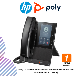 Poly CCX 505 Business Media Phone with Open SIP and PoE-enabled (82Z82AA)