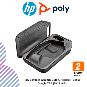 Poly Voyager 5200 UC USB-A Headset +BT600 Dongle TAA (7K2E1AA)