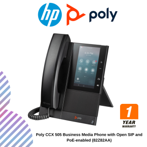Poly CCX 505 Business Media Phone with Open SIP and PoE-enabled (82Z82AA)